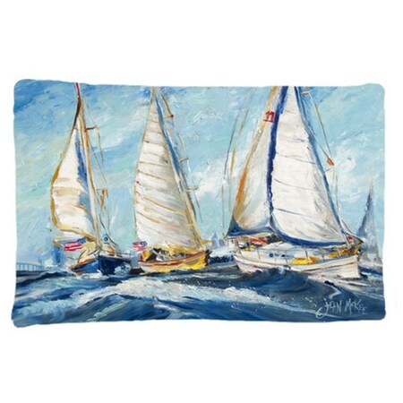 Jensendistributionservices Roll Me Over Sailboats Fabric Standard Pillowcase MI1725064